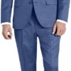 Mens Slim Fit 2 Piece Suit Two Button Notched Lapel Solid Suit Jacket Pants Set Tuxedo for Prom