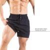 Men's 5" Running Shorts 2 Pack Quick Dry Athletic Workout Gym Shorts with Zipper Pockets