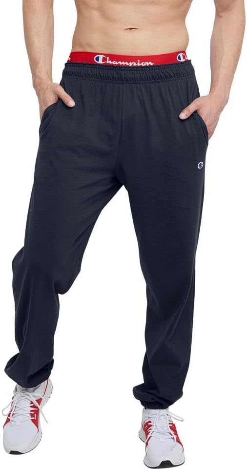 Champion Men's Pants, Lightweight Lounge, Jersey Knit Casual Pants for Men (Reg. or Big & Tall)