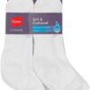 Hanes Women's Ultimate Comfort Toe Seamed Ankle Socks Pack Of 6