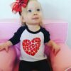 Big Sister Shirt for Toddler Girls Love Heart T-Shirts Raglan Long Sleeve Cotton Tops Birthday Clothes 2-8 Years