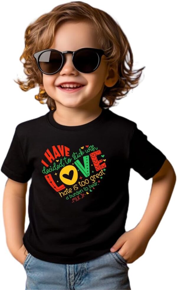 Toddler Black History T-Shirts for Boys Girls, Black History Month Shirts for Kids, Graphic Top Funny Letters Tees