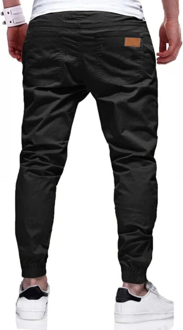 JMIERR Mens Casual Joggers Pants - Cotton Drawstring Chino Cargo Pants Hiking Outdoor Twill Track Jogging Sweatpants Pants