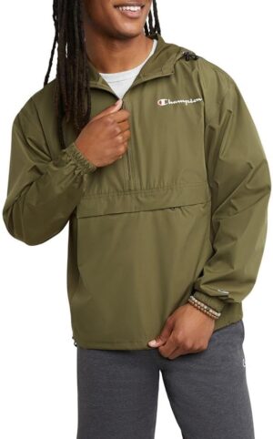 Champion Men's Jacket, Stadium Packable Wind and Water Resistant Jacket (Reg. Or Big & Tall)