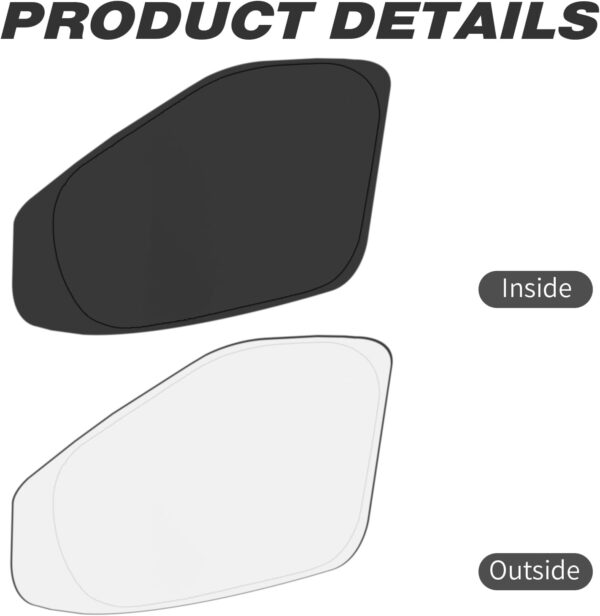 Front Side Window Sun Shade for 2015-2024 Fo-rd Transit Van High and Medium Roof Accessories, Foldable Window Sunshade Sun Visor Protector, Side Shades Sun Shield Blocks UV Ray Heat, Pack of 2