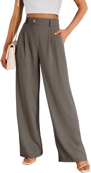 LILLUSORY Wide Leg Dress Pants Women's High Waisted Dressy Trousers