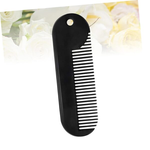 FOMIYES Zinc Alloy Beard Comb Portable Sturdy Hair Styling Tool for Men Ideal Salon Gadget for Grooming Black Beard Accessory