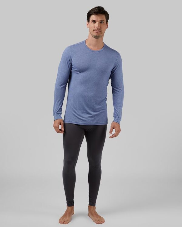 32 Degrees Heat Men's Lightweight Crew Baselayer Top | Form Fitting | Long Sleeve| 4-Way Stretch | Thermal