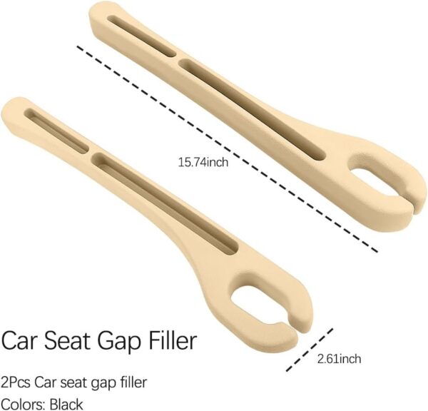 2PCS Car Seat Gap Filler Organizer with Phone Holder,[Upgrade Version] Car Seat Gap Organizer for Prevent Falling,Essential Car Accessories Car Side Seat Gap Filler (Beige)