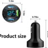 Car Charger 66W Super Fast Charging with USB PD&QC 3.0(Voltmeter&LED Lights) Universal Quick Charge for 12-24V Car Cigarette Lighter Plug,Compatible with iPhone 14 13 12,S22 S21 S20,iPad(Black)