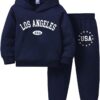 Toddler Boy Clothes-Letter Print Hoodie & Sweatpants-Little Boys Outfit Size (3~7 years)