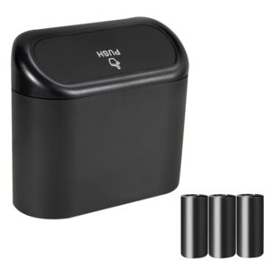 1 Packs Mini Car Trash Can Bin with Lid and 45pcs Trash Bags,Car Trash Can Bin,Car Garbage Trash Can Storage for Front Back Seat Accessories