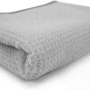 Chemical Guys MIC_781_01 Waffle Weave Gray Matter 70/30 Blend Microfiber Drying Towel with Silk Edging, 25" x 36"