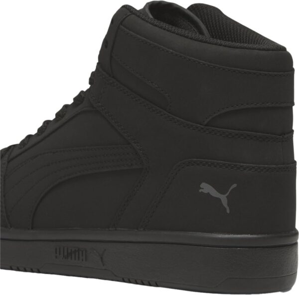 PUMA Men's Rebound Layup Sneaker, Wide-Nubuck Black Black-Cool Dark Gray, 10.5