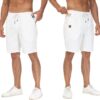 QPNGRP Men's Stretch Waist Casual Shorts with 5 Pockets Include 1 Zipper Pocket