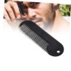 FOMIYES Zinc Alloy Beard Comb Portable Sturdy Hair Styling Tool for Men Ideal Salon Gadget for Grooming Black Beard Accessory