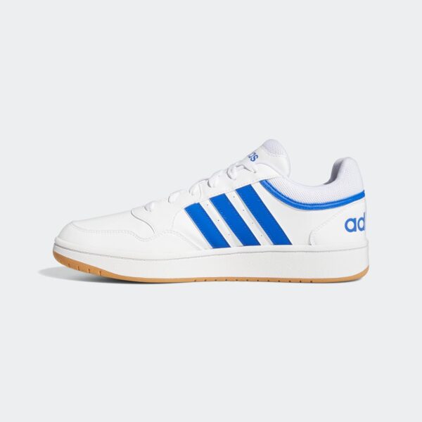 adidas Men's Hoops 3.0 Basketball Shoe, White/Team Royal Blue/Gum