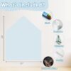 Magnetic Chalkboard Wall Decal 40"x32" - Upgraded Adhesive, Includes Wipe Cloth, Chalk Holder, 6 Dust-Free Chalks, Peel and Stick Blackboard for Kids Playroom, School, Home Decor -Light Blue