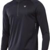 NORTHYARD Men's Running Shirt Long Sleeve Quarter Zip Pullover Moisture Wicking Quick Dry Athletic Workout Shirts