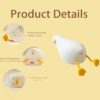 HAPPYBAG LED Lying Flat Duck Night Light, 3 Level Dimmable Nursery Nightlight,Cute Lamps Silicone Squishy Light Up Duck,Rechargeable Bedside Touch Lamp for Breastfeeding Toddler Baby Kids Decor