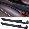 LYCARESUN 2 Pack Car Seat Gap Filler, Universal Car Seat Gap Plug to Fill The Gap Between Seat and Console Stop Things Dropping, Black