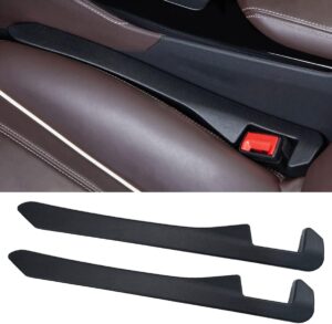 LYCARESUN 2 Pack Car Seat Gap Filler, Universal Car Seat Gap Plug to Fill The Gap Between Seat and Console Stop Things Dropping, Black