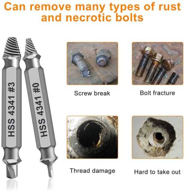 Gifts for Men,Damaged Screw Extractor Set-Valentines Day Gifts for Him,Mens Gifts,Husband,Stripped Screws Nuts & Bolts Drill Bit Tools for Easy Removal of Rusty Broken Hardware Gifts