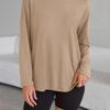 Trendy Queen Womens Oversized Long Sleeve T Shirts 2025 Basic Crewneck Tee Fall Tops Casual Workout Y2K Clothes