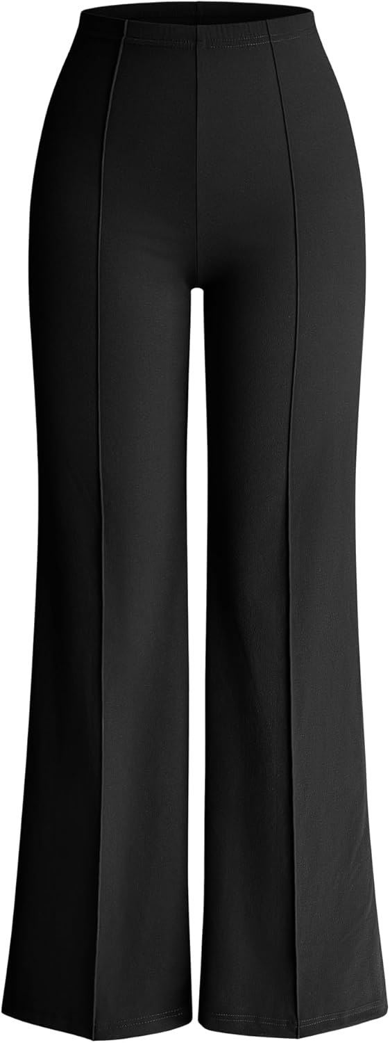 OQQ Women Wide Leg Pants High Waist Casual Pants Fall Clothes Outfits