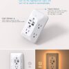 Outlet Extender with Night Light, Multi Plug Outlet, USB Wall Charger Surge Protector 4 USB Charging Port(1USB C), Power Strip Electrical Outlet Splitter Expander for Home Office Dorm Room ETL Listed