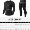 TELALEO 2 Set Mens Thermal Underwear Fleece Lined Long Johns 4 Pcs Base Layer Shirts Pant for Cold Winter Weather