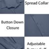 COOFANDY Men's Muscle Fit Dress Shirts Wrinkle-Free Long Sleeve Casual Button Down Shirts