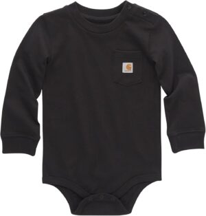 Carhartt Unisex Baby Long-Sleeve Pocket Bodysuit