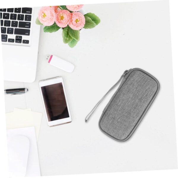 Portable External Hard Drive Storage Case Multi Purpose Organizer for Data Cables Earphone Accessories and Electronic Gadgets Grey Travel Cable Organizer Bag