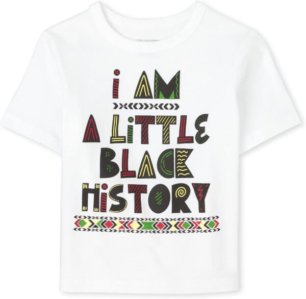 The Children's Place Unisex Baby and Toddler Short Sleeve Black History Graphic T-Shirt