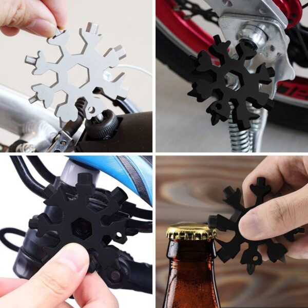 Gifts for Men, 18-in-1 Snowflake Multitool, Unique Mens Gifts, Birthday Gifts for Men Dad Him Husband Grandpa, Dad Gifts for Men Who Have Everything, Cool Gadgets Tools for Men