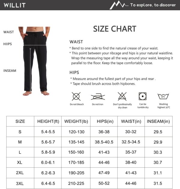 Willit Men's Cotton Yoga Sweatpants Exercise Pants Open Bottom Athletic Lounge Pants Loose Male Sweat Pants with Pockets