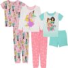 Disney 6-Piece Snug-fit Cotton Pajama Set, Soft & Cute for Kids