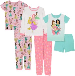 Disney 6-Piece Snug-fit Cotton Pajama Set, Soft & Cute for Kids