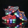 RAYCHY Children's Casual Shoes Boys Breathable Non-Slip Light Sneakers Unisex Luminous Sneakers for Girls Sport Running Shoes