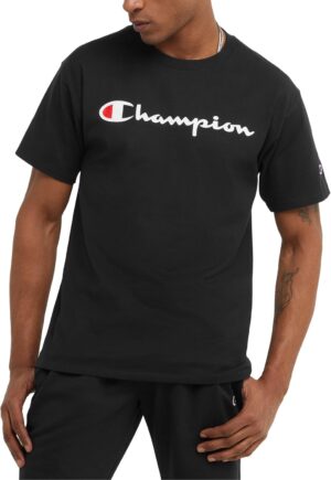 Champion Men's T-Shirt, Classic Graphic T-Shirt, Soft and Comfortable T-Shirts for Men, Script Logo (Reg. or Big & Tall)