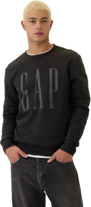 GAP Men's Logo Fleece Crew Sweatshirt