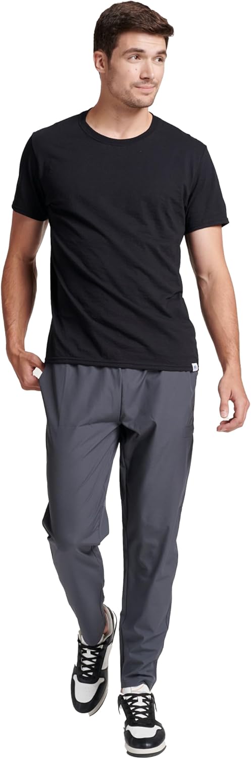 Russell Athletic Men's Dri-Power Cotton Blend Short Sleeve Tees, Moisture Wicking, Odor Protection, UPF 30+, Sizes S-4x