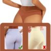 Seamless Thongs for Women No Show Thong V-waisted Stretch Breathable Sexy Panties Underwear 6 Pack