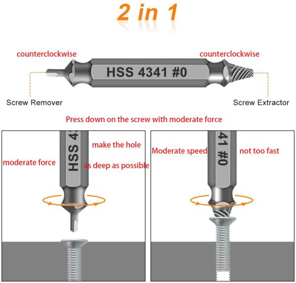 Gifts for Men,Damaged Screw Extractor Set-Valentines Day Gifts for Him,Mens Gifts,Husband,Stripped Screws Nuts & Bolts Drill Bit Tools for Easy Removal of Rusty Broken Hardware Gifts