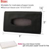 Leather Tissue Holder, Mask Holder, Rectangular Sun Visor Napkin, Mask Dispenser, Premium Car Tissue Box for car, Vehicle (Black)