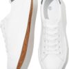 FRACORA Mens White Tennis Shoes Low Top Fashion Sneakers PU Leather Casual Shoe for Men