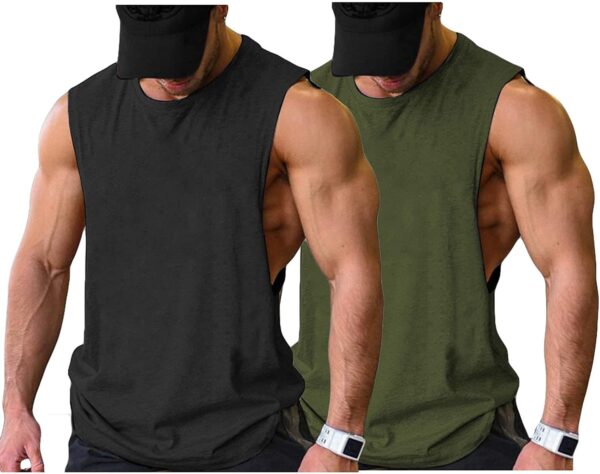 COOFANDY Men Workout Tank Top Gym Bodybuilding Sleeveless Muscle T Shirts Cut Off Shirts