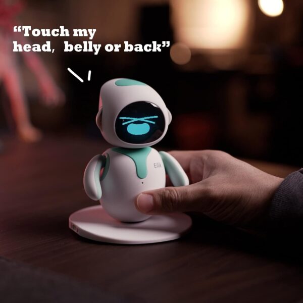 Eilik - Cute Robot Pets Toys with Abundant Emotions, Animations & Mini-Games, Your Perfect Desk Touch Interactive Companion, Holidays & Birthdays Gifts for Girls & Boys.