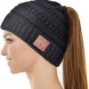 Womens Gifts for Christmas Stocking Stuffer Bluetooth Beanie Women: Ponytail Beanie Bluetooth Hat with Bluetooth Headphones Winter Cap Birthday Gift Ideas for Her Wife Mom Women Who Have Everything